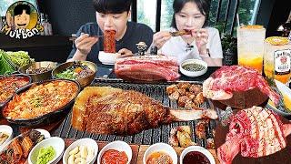 ASMR MUKBANG  kimchi jjigae pork belly korean home meal eating 