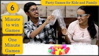 6 Indoor Games  Minute to win Games  One Minute Games  Kids Party Games  Fun Games for Kids