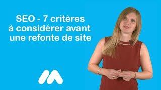 SEO - 7 critères à considérer avant une refonte de site - Tuto e-commerce - Market Academy