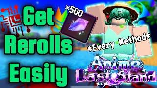 Easiest Methods to Get *TECHNIQUE REROLLS* in Anime Last Stand  Guide for Easy Rerolls #roblox