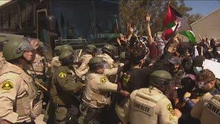 UC San Diego protests lead to 64 arrests students clash with police
