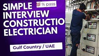 simple interview construction electrician  electrician interview  100% pass @KKtechnicalDubai