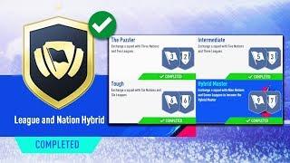 LEAGUE AND NATION HYBRID SBC COMPLETED - CHEAPEST METHOD FIFA 19