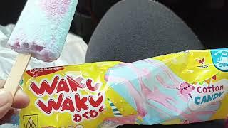 REVIEW ES KRIM RASA COTTON CANDY DARI GLICO WINGS ICE CREAM  WAKU WAKU