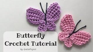Butterfly Crochet Tutorial  Tunisian Butterfly Applique