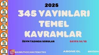 345 YAYINLARI  TEMEL KAVRAMLAR  ÖSYM TADINDA 1