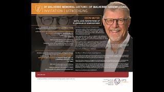 DF Malherbe Memorial Lecture. Dertig Jaar Perspektiewe op n loopbaan as genreskrywe - Deon Meyer