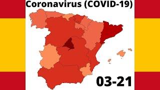 Spain Map Timelapse of the Coronavirus