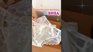 Quần lót satin lụa bóng phối ren mã 2024 #heesushop #panties #satin #underwear #lace #quanlot