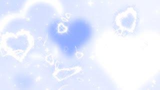 Y2k Blurred and Glittering Blue Stars and Hearts Background  1 Hour Looped HD