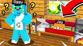 TROLLING OGGY WITH SECRET DOOR IN MINECRAFT