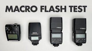 4 Compact Macro Photography Flashes Tested Godox V350 TT350 Meike MK320 MK310