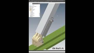 Fixing #Spring over the Leg by using #assembly constraints  Autodesk Inventor #shortsvideo