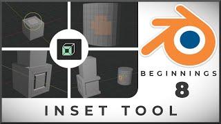 How to use Inset Tool in Blender - Tutorial 8 BLENDER BEGINNINGS