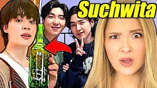 Reacting To RM & JIMIN *DRINKING* and Getting Deep with SUGA Suchwita Episodes 1 and 7