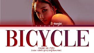 CHUNGHA - Bicycle lyrics 청하 Bicycle 가사 Color Coded Lyrics