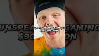 TOP 5 HIGHEST EARNING MINECRAFT YOUTUBERS #minecraft #mrbeast #ssundee #richest #networth #popular