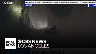 Dirt bike rider leads police on crazy chase in San Fernando Valley