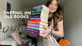 ASMR Tapping on my old book collection lofi camera tapping book tapping