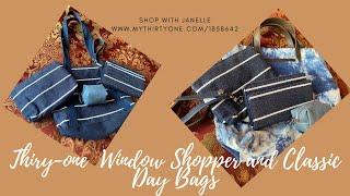 Thirty-one Window Shopper Tie-dye Sky Purse Set + Classic Day Purse in Navy