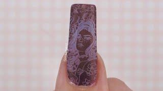 Boho Fall Girl Nails Stamping Nail Art - femketjeNL