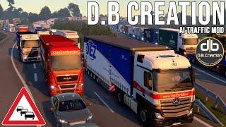 ETS2 1.50 D.B Creation AI Traffic Mod  TESTFAHRT 2712 EURO TRUCK SIMULATOR 2