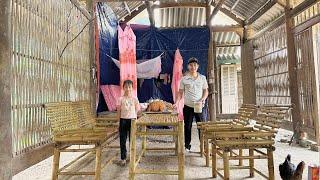 The two of us repainted the new table and chairs. clean up the farm. Eat black bean soup