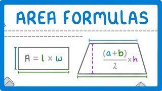 GCSE Maths - How to Find the Area of Rectangles Parallelograms Triangles and Trapeziums #105