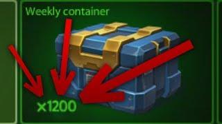 Tanki Online - Opening 1200 Weekly Containers   танки Онлайн