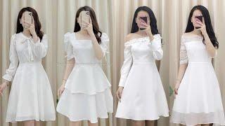 Gorgeous White Short Frock Design Ideas For Girls White Casual Frock Design For Women