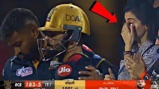 Anushka Sharma shocked virat kohli batting kolhi century highlights Rcb highlights @criccard