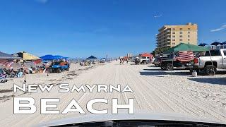 4K Festive drive on New Smyrna Beach on the 4th of July 2022 