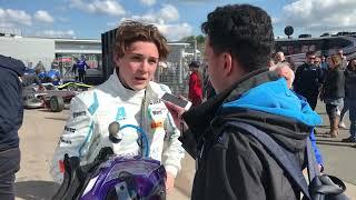 Adam Fitzgerald British F4 post Race 3 Donington Park 2022