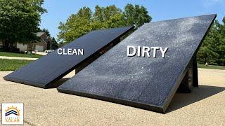 Dirty vs Clean Solar Panels   Testing Power Output Loss