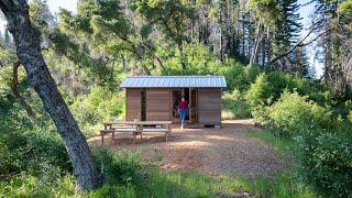 Building a cabin in the woods from log to lumber. An off-grid DIY project with friends.