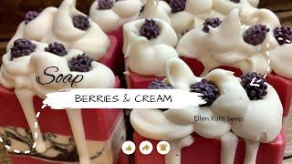 Frosting Recipe - How to Make BERRIES & CREAM CP Soap - Piping the Cut Bars  Ellen Ruth Soap