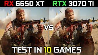 RX 6650 XT vs RTX 3070 Ti  Test in 10 New Games  2022