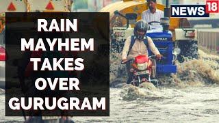 Rain News Today  Heavy Downpour In Delhi-NCR  Gurugram Rains Causes Mayehm  English News