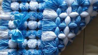 POM POM LOOM CoverBlanket. NO KNITTING   NO CROCHET How to make a Comfort Blanket #howto