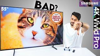 SAMSUNG Crystal 4K Vivid Pro TV Review  Got in AMAZON SALE   Vividly BAD Experience?