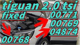 volkswagen tiguan tsi 2.0  codes 00768 00769 04874 00771 misfire detected how to fix these codes