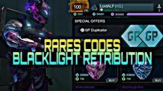 RARES CODES 2017  BLACKLIGHT RETRIBUTION