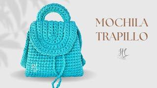 TE ENCANTARÁ Como Tejer una MOCHILA con TRAPILLO Crochet Backpack  Tutorial Hebras Crochet