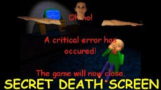 Secret death screen - Baldis Basics Classic Remastered