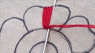 AMAZING KADHAI DESIGN STITCH HAND EMBROIDERY FLOWER DESIGN  STEP BY STEP GUIDE FOR BEGINNERS