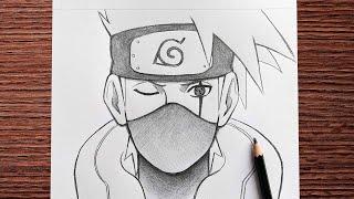 How to draw Kakashi  Easy pencil sketch