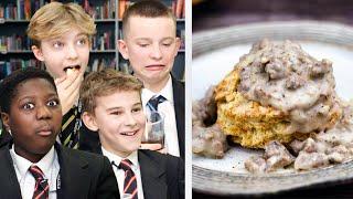 British Highschoolers Try Biscuits and Gravy for the First Time