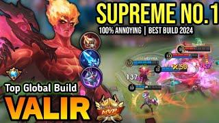 VALIR BEST BUILD 2024  TOP GLOBAL VALIR GAMEPLAY  MOBILE LEGENDS