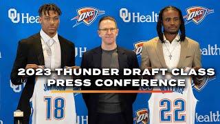 2023 OKC Thunder Draft Class Press Conference  Cason Wallace + Keyontae Johnson Introduced in OKC