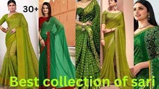 beautiful green saree collection#bottle green colour saree designs#all type green saree collection 